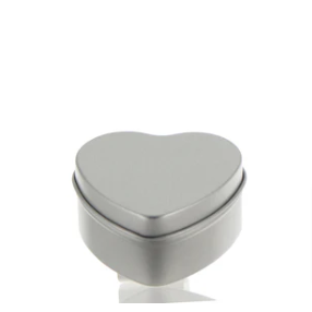 Aluminum, Heart Shape Tin Box Jar (APG-600475)